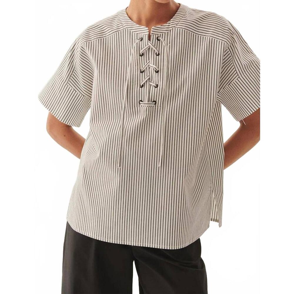 NEW EXQUISE milani blouse in black-white